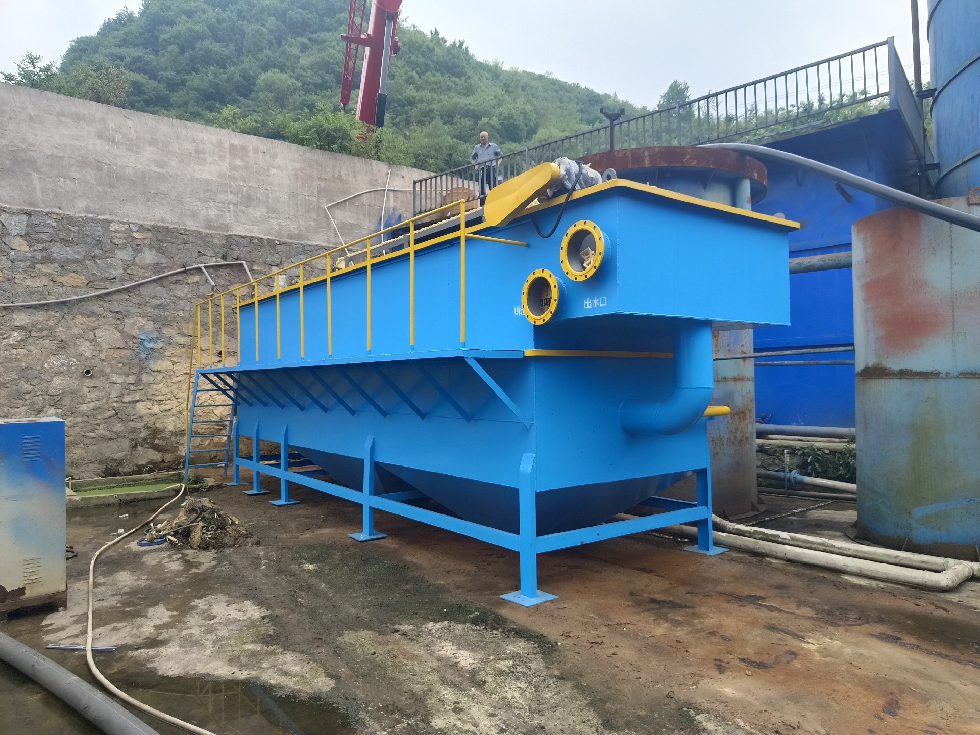 氣浮機，高效氣浮機，溶氣氣浮機，氣浮機安裝現場(chǎng)